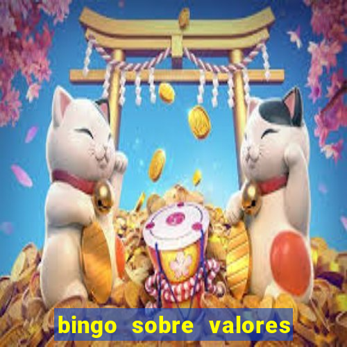 bingo sobre valores para imprimir